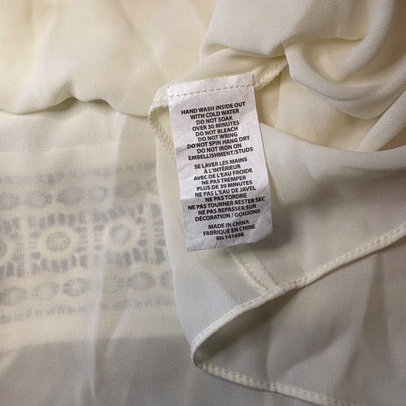 NWT- Ramy Brook - MAYA TIERED MINI DRESS Cream Gold Size XS - Picture 12 of 13